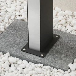 Lucande Aegisa LED tuinpadverlichting, 80 cm, antraciet, metaal, IP54