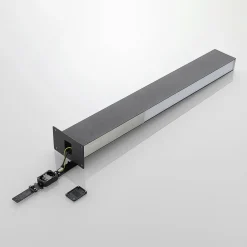 Lucande Aegisa LED tuinpadverlichting, 80 cm, antraciet, metaal, IP54
