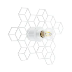 Lucande Alexaru wandlamp, honingraat, wit