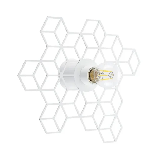 Lucande Alexaru wandlamp, honingraat, wit