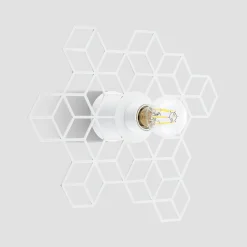 Lucande Alexaru wandlamp, honingraat, wit