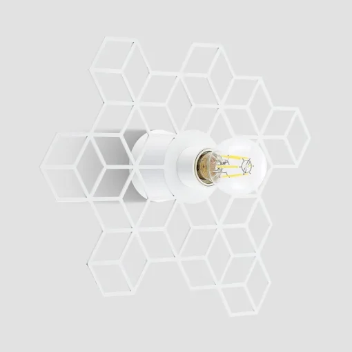 Lucande Alexaru wandlamp, honingraat, wit