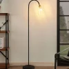 Lucande Anjita vloerlamp, glazen kap