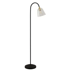 Lucande Anjita vloerlamp, glazen kap
