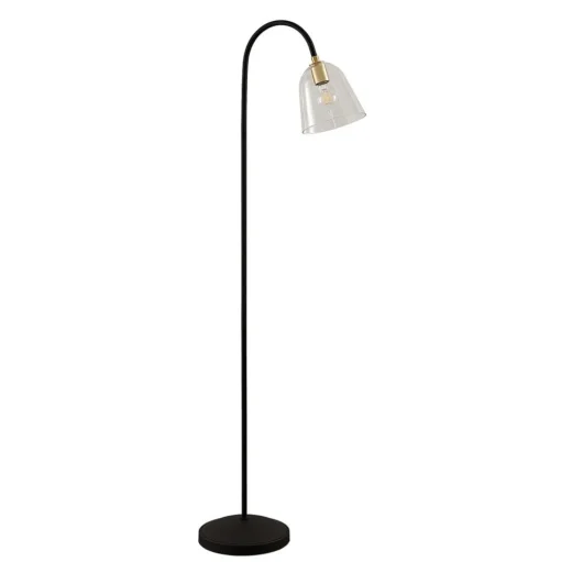 Lucande Anjita vloerlamp, glazen kap