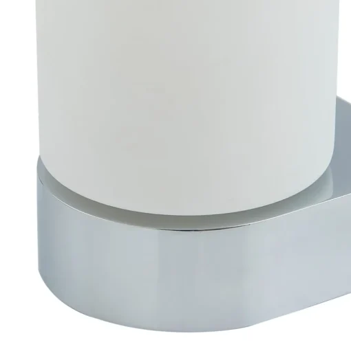 Lucande Basolo badkamer wandlamp, chroom, hoogte 17,2 cm, glas