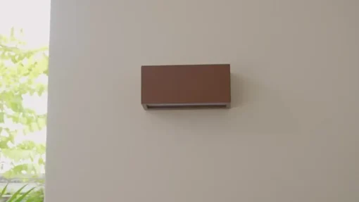 Lucande Bente buitenwandlamp, roestkleurig, aluminium, 11 cm
