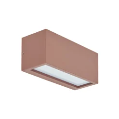 Lucande Bente buitenwandlamp, roestkleurig, aluminium, 11 cm