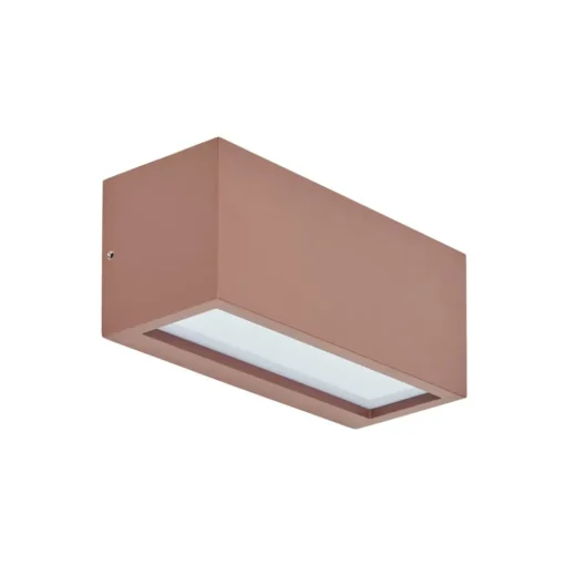 Lucande Bente buitenwandlamp, roestkleurig, aluminium, 11 cm