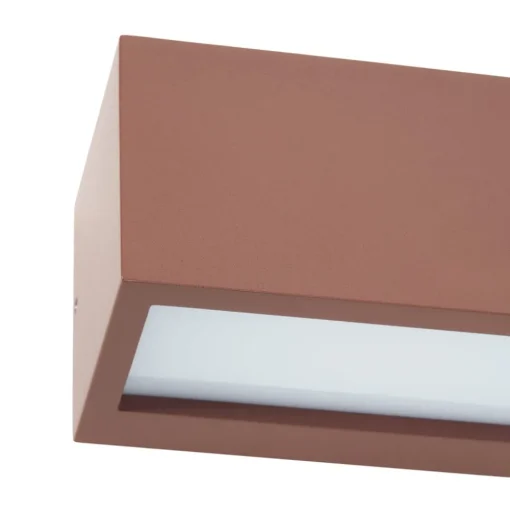 Lucande Bente buitenwandlamp, roestkleurig, aluminium, 11 cm