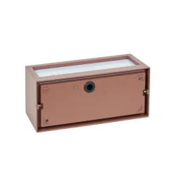 Lucande Bente buitenwandlamp, roestkleurig, aluminium, 11 cm