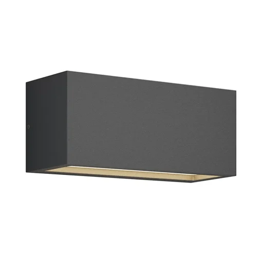 Lucande Bente buitenwandlamp, antraciet, aluminium, 11 cm
