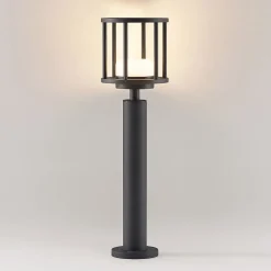 Lucande Berenike 60 cm tuinpadverlichting, donkergrijs, metaal, GX53
