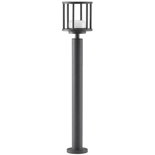 Lucande Berenike tuinpadverlichting, 85 cm, donkergrijs, metaal, GX53