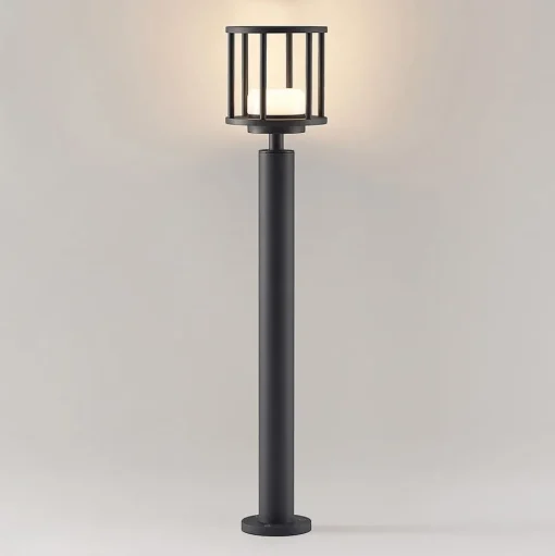 Lucande Berenike tuinpadverlichting, 85 cm, donkergrijs, metaal, GX53