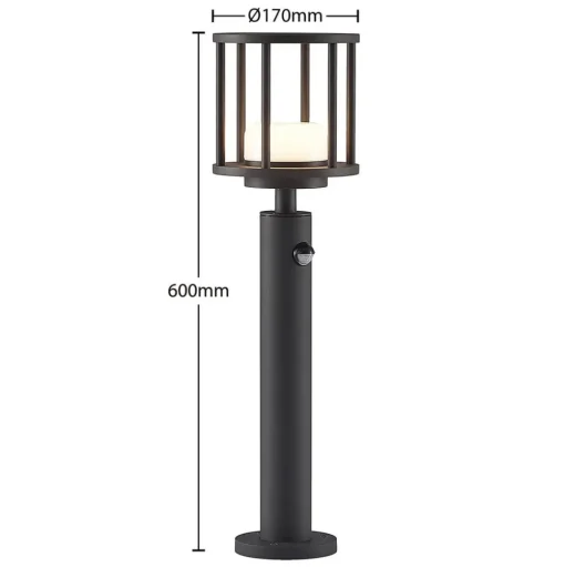 Lucande Berenike tuinpadverlichting, 60 cm, bewegingsmelder, GX53