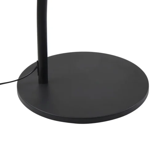 Lucande booglamp Boga, zwart, metaal, dimbaar