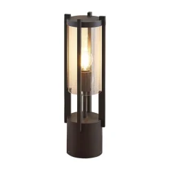 Lucande Brienne sokkellamp, 50 cm, antraciet, metaal