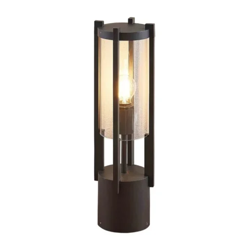 Lucande Brienne sokkellamp, 50 cm, antraciet, metaal