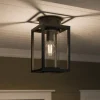 Lucande buiten plafondlamp Ferda, 29 cm, antraciet, IP44