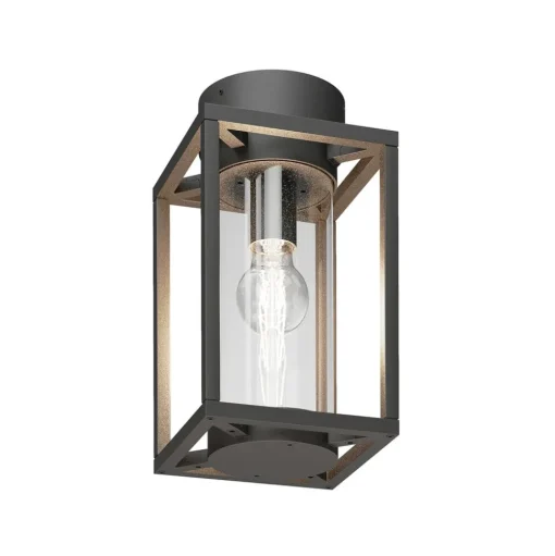 Lucande buiten plafondlamp Ferda, 29 cm, antraciet, IP44