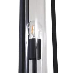 Lucande buitenlamp Alivaro, zwart, 220 cm, E27, IP65