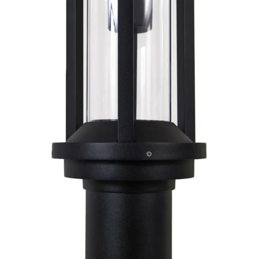 Lucande buitenlamp Alivaro, zwart, 220 cm, E27, IP65