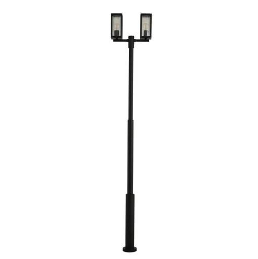 Lucande buitenlamp Siveta, 240cm, 2-lamps, zwart, E27, IP65