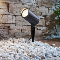 Lucande buitenspot Anton, grondspies, antraciet, metaal