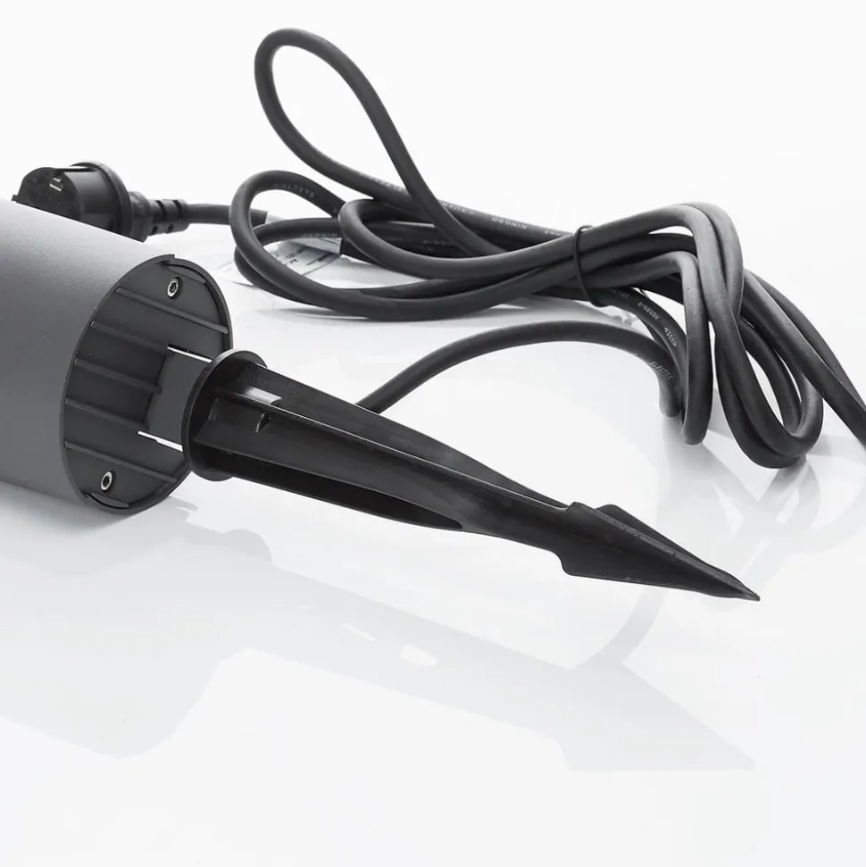 Lucande buitenspot Anton, grondspies, antraciet, metaal