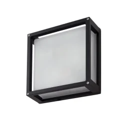 Lucande buitenwandlamp Aurelien, antraciet, sensor, 25x25 cm