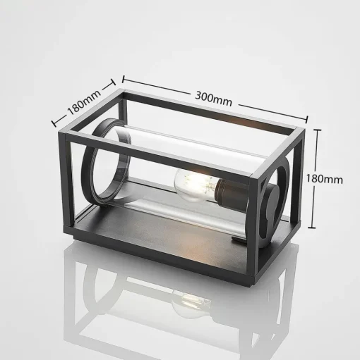 Lucande buitenwandlamp Brienne, 30 cm, antraciet, metaal