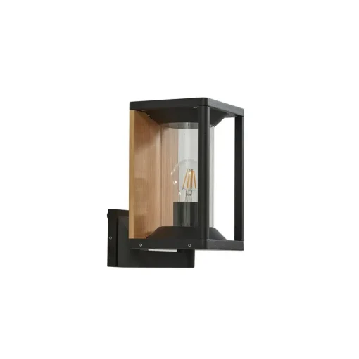 Lucande buitenwandlamp Candina, zwart, aluminium, IP65