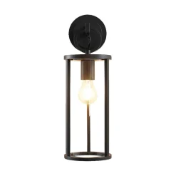 Lucande buitenwandlamp Emmeline, helder, aluminium, hoogte 45 cm