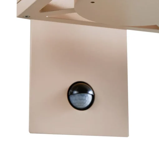 Lucande buitenwandlamp Ferda, sensor, pendel, beige, IP44