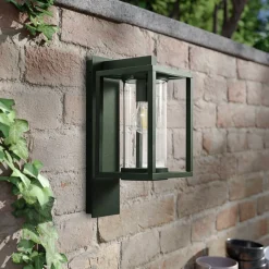 Lucande buitenwandlamp Ferda, pendel, groen, IP44