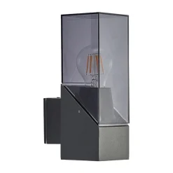 Lucande buitenwandlamp Fiola, 25 cm, antraciet, IP54