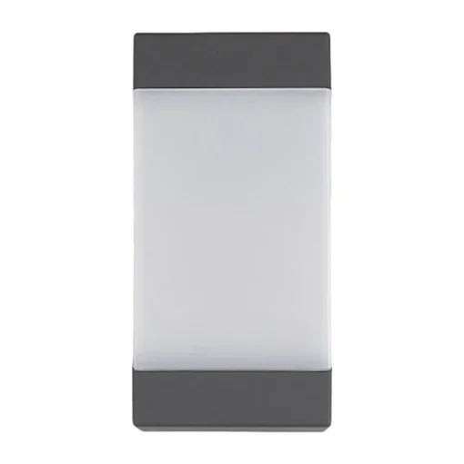 Lucande buitenwandlamp Kiran, grijs, metaal, IP44, E27