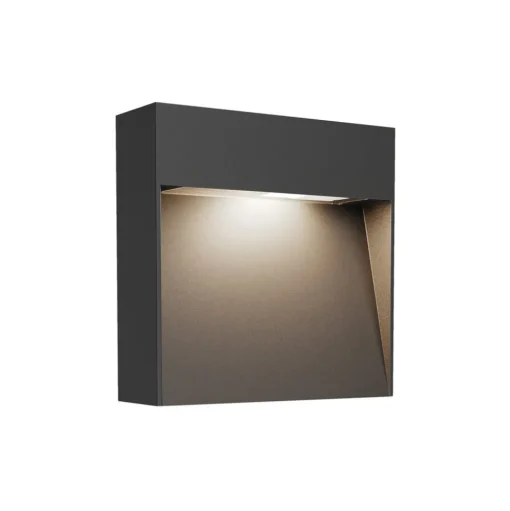 Lucande buitenwandlamp Noreia, 13 cm, antraciet, IP65, G9