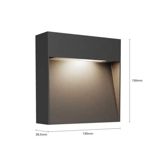 Lucande buitenwandlamp Noreia, 13 cm, antraciet, IP65, G9