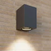 Lucande buitenwandlamp Xava, downlight, antraciet, GU10