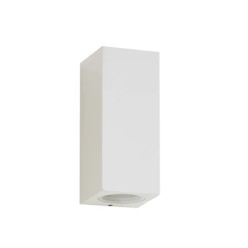 Lucande buitenwandlamp Xava, up/down, wit, 2-lamps, GU10