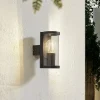 Lucande buitenwandlamp Zanta, hoogte 19,7 cm, IP65, zwart