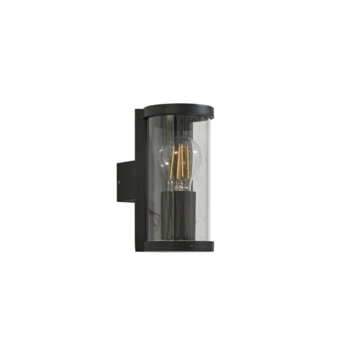 Lucande buitenwandlamp Zanta, hoogte 19,7 cm, IP65, zwart