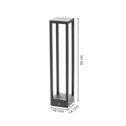 Lucande Carlota LED tuinpadverlichting, antraciet, 65 cm, metaal