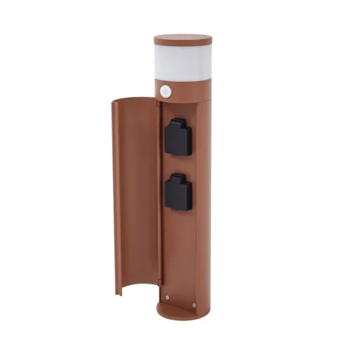Lucande Corban sokkellamp, roest, sensor, stopcontacten, IP44