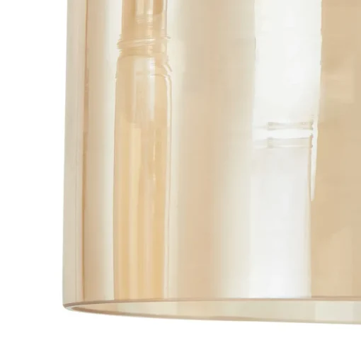 Lucande Diano hanglamp, amber, 4-lamps