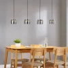 Lucande Diano hanglamp, rookgrijs, 4-lamps uitvoering