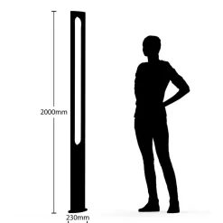 Lucande Dovino LED lantaarnpaal, 200 cm