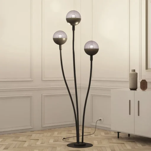 Lucande Dustian vloerlamp, 3-lamps
